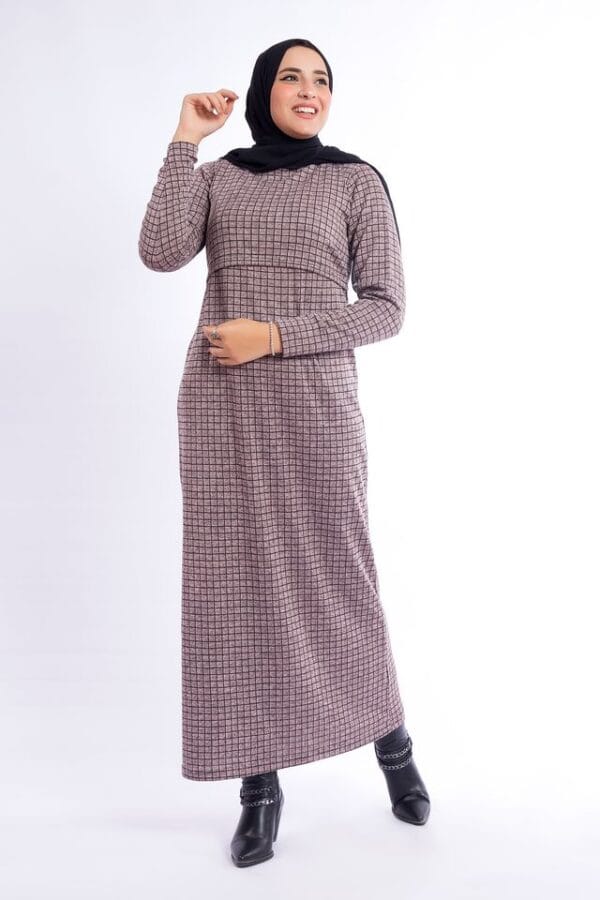 Pink Stripped Nursing Friendly Maxi Dress - Image 2