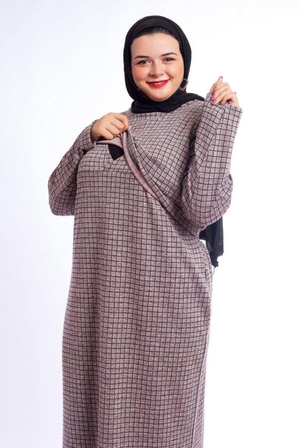 Pink Stripped Nursing Friendly Maxi Dress