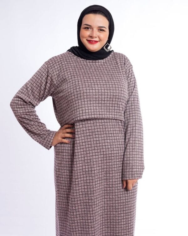 Pink Stripped Nursing Friendly Maxi Dress - Image 5