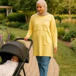 Proud mama long t-shirt | 100% Cotton Breastfeeding-Friendly