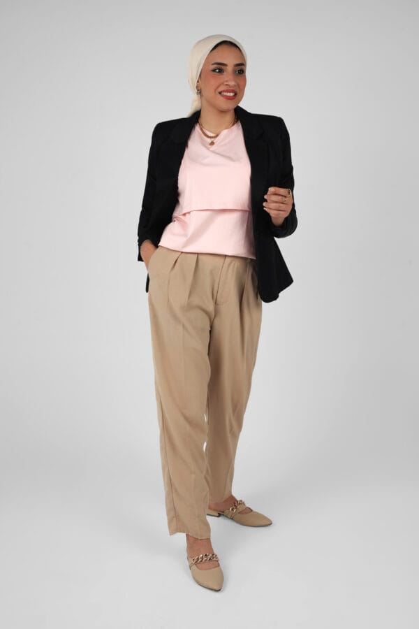Breastfeeding pure cotton basic shirt (sleeveless) - Image 9