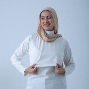 High neck pure cotton full sleeves basic shirt