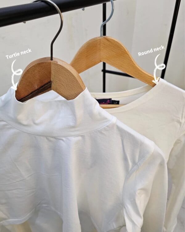 Breastfeeding high neck pure cotton basic shirt (full sleeves) - Image 4