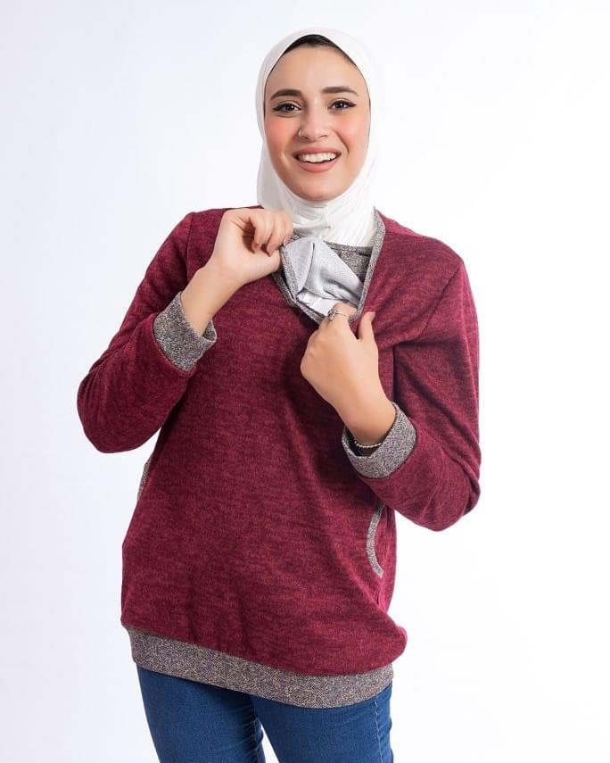Maroon nursing sweatshirt - Image 3