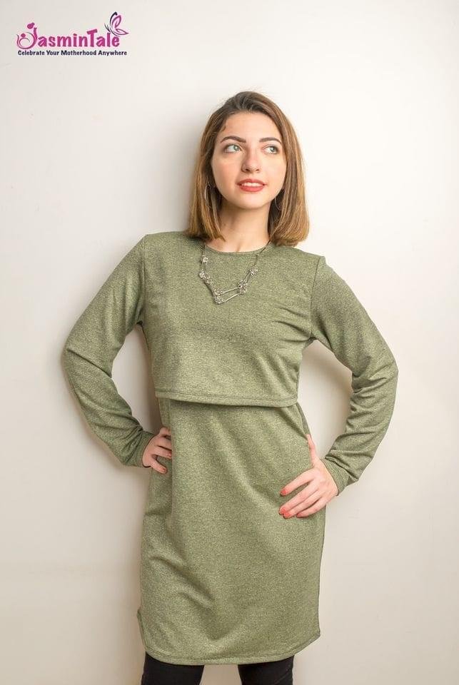 Olive nursing tunic - Image 4