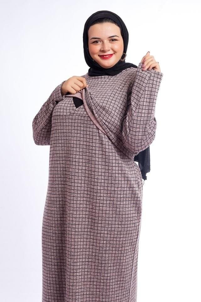 Pink Stripped Nursing Friendly Maxi Dress