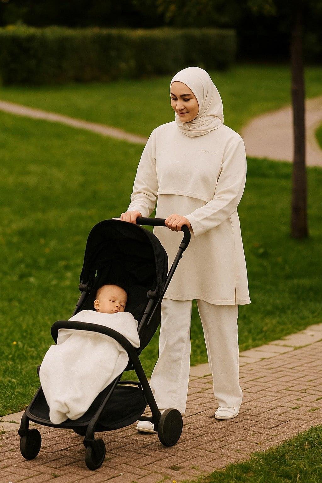 Proud mama long t-shirt | 100% Cotton Breastfeeding-Friendly - Image 2