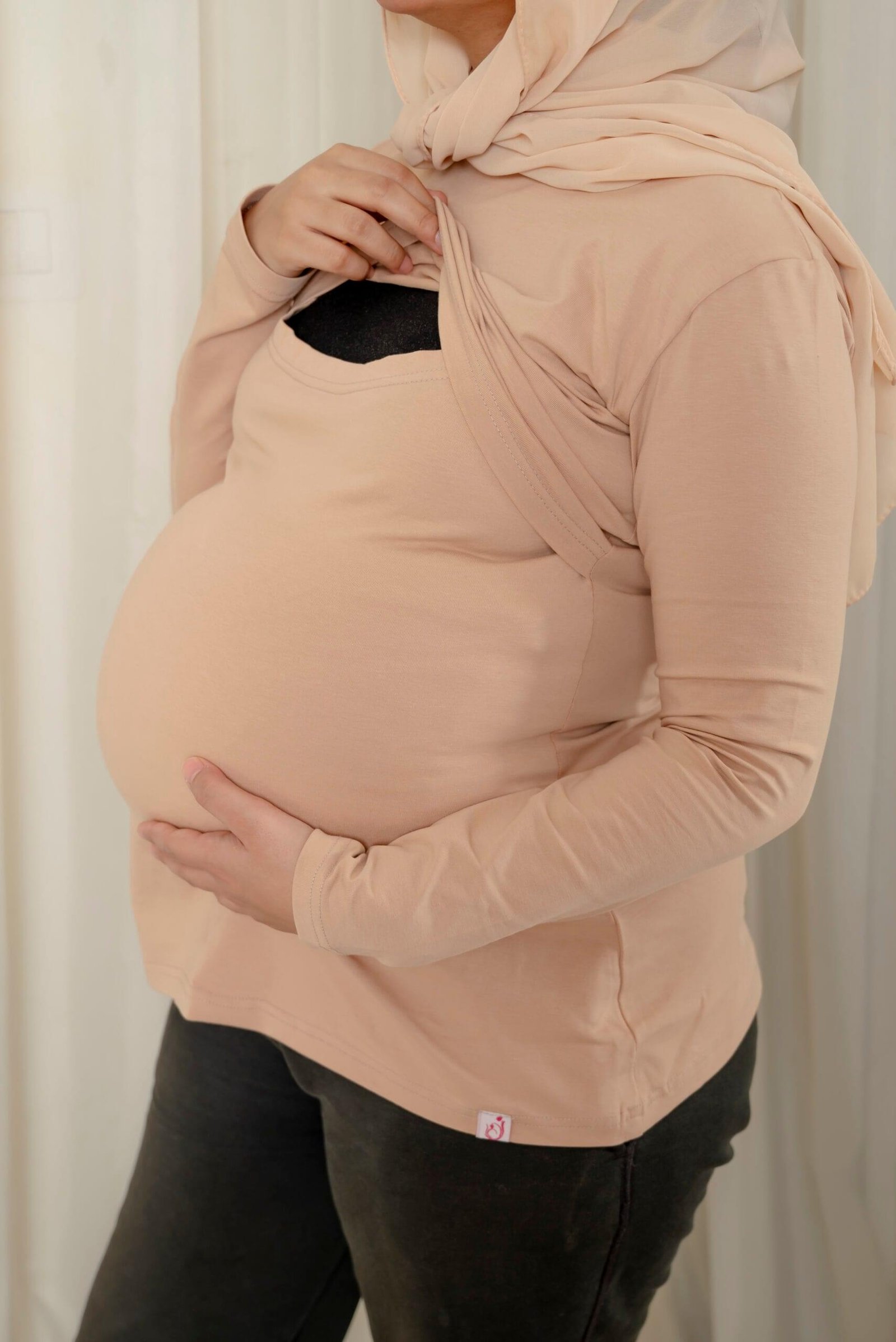 Breastfeeding pure cotton basic shirt (full sleeves) - Image 8