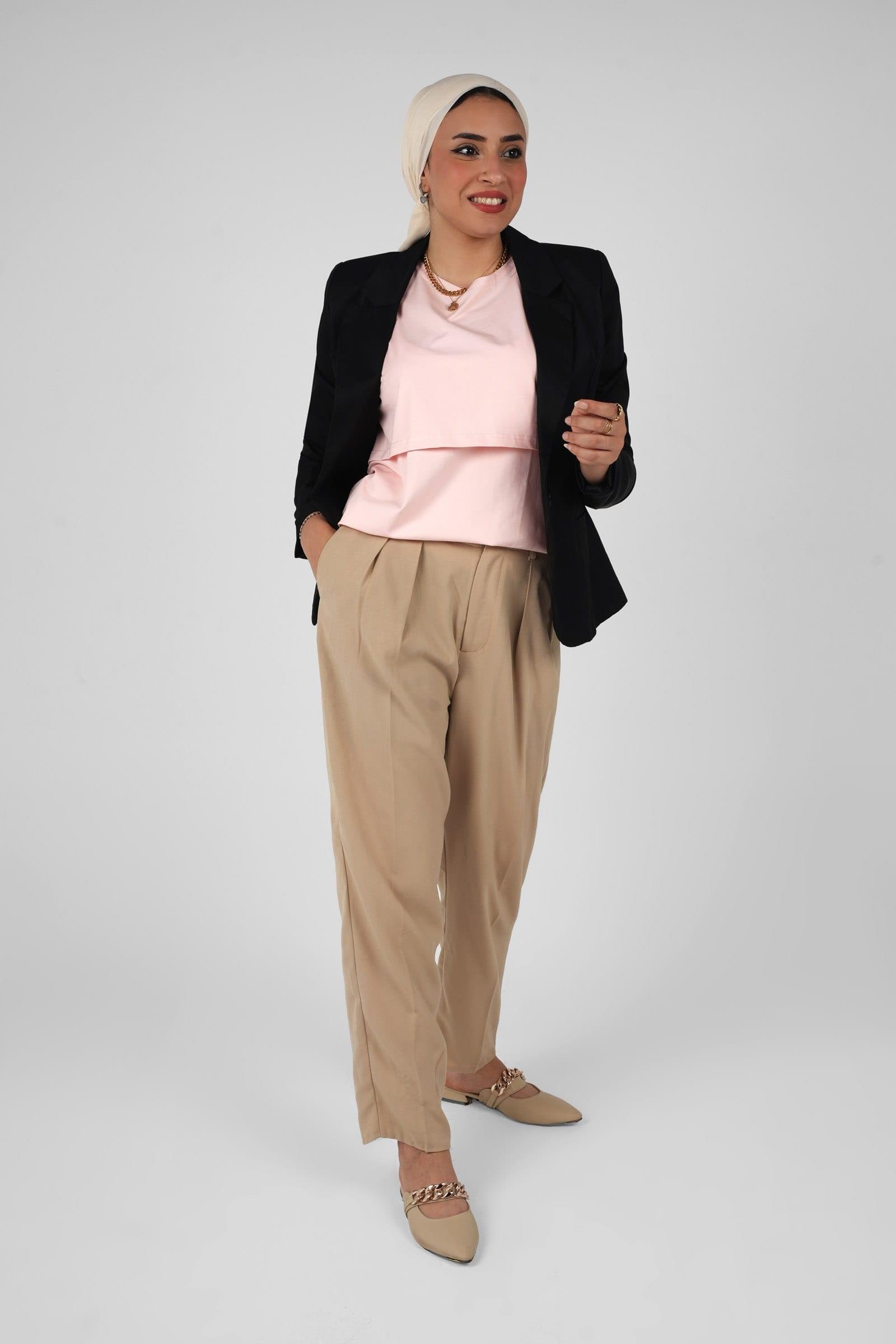 Breastfeeding pure cotton basic shirt (sleeveless) - Image 10