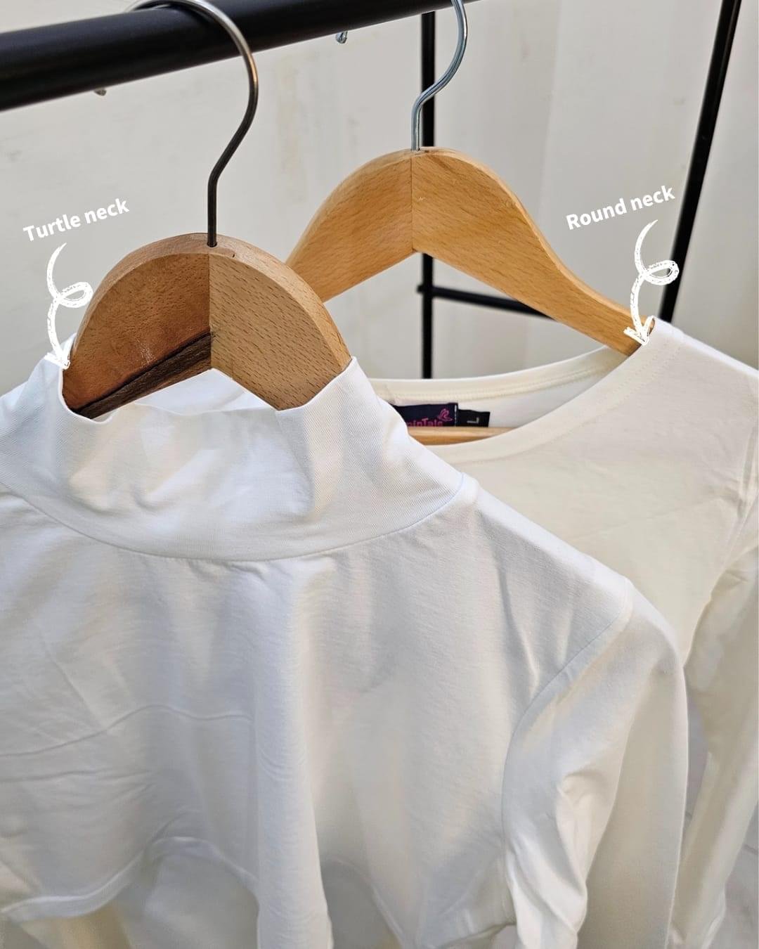 Breastfeeding high neck pure cotton basic shirt (full sleeves) - Image 3