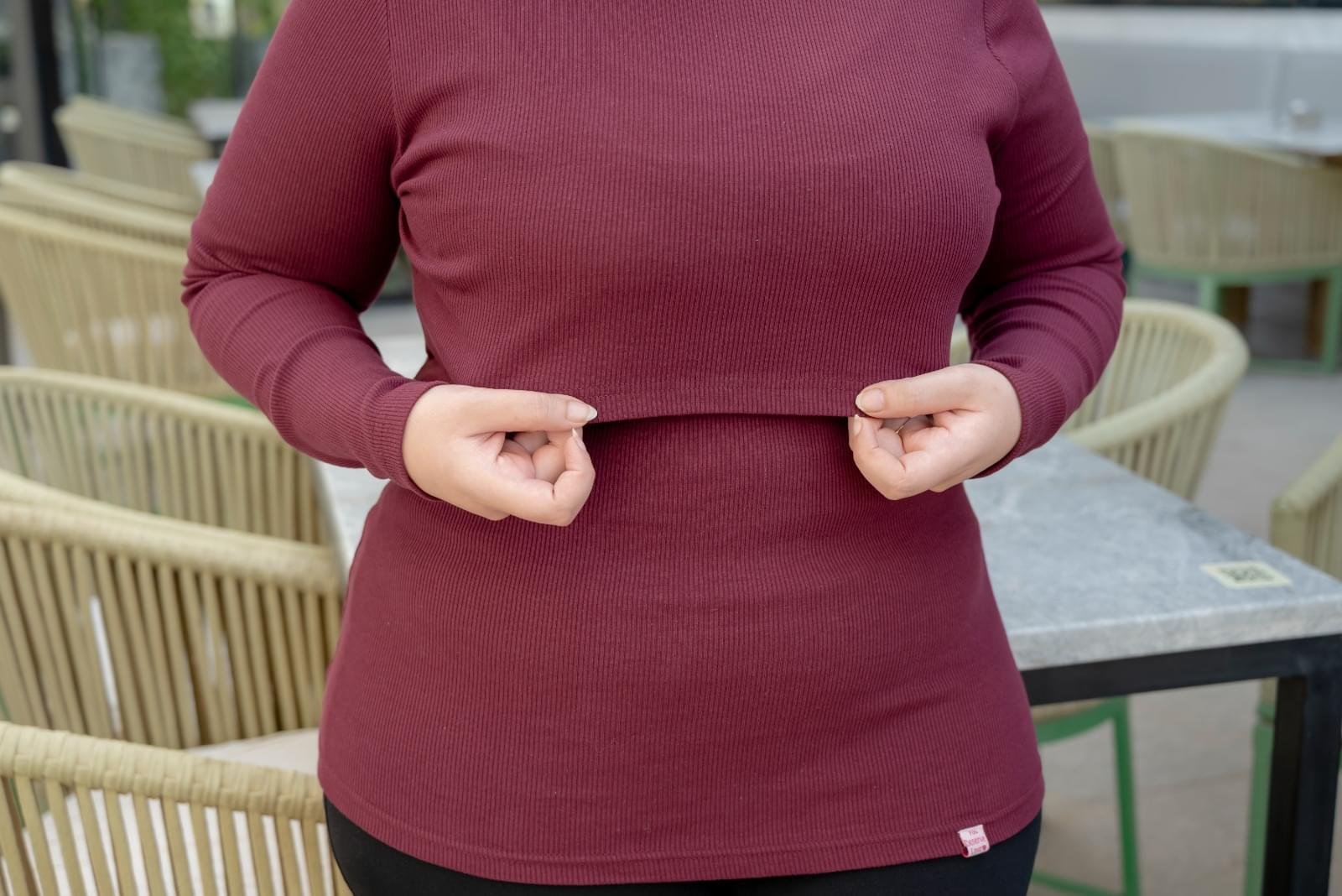 J mum nursing rib top (Full sleeves) - Image 2